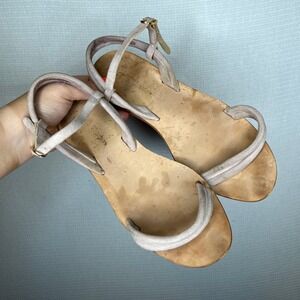 Anne Thomas‎ Flat Sandals Women's Thong Strap Leather Shoes